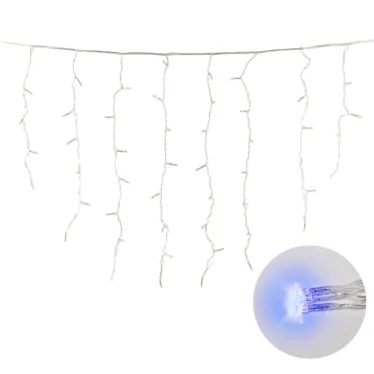 Бахрома светодиодная с контроллером 200 светодиодов 3 м синий IP20 провод прозрачный ULD-B3010-200/DTA BLUE IP20