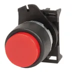 Кнопка выпуклая прозрачная без фиксации красная