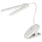 Настольный светильник NLED-512-6W-W светодиодный аккумуляторный на прищепке белый