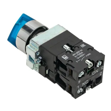 Переключатель BD33 3P c синей подстветкой 24В NO PROxima
