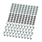 Комплект крепежный для установки 19дюймового профиля в шкаф:Винт, шайба, гайка - комплект крепления 50 шт