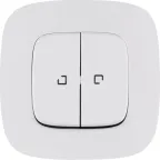 Valena ALLURE Переключатель двухклавишный 10АХ 250В с подсветкой С лицевой панелью Белый