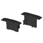 Заглушка SL-SLIM-H13M-F25 BLACK глухая (пластик)