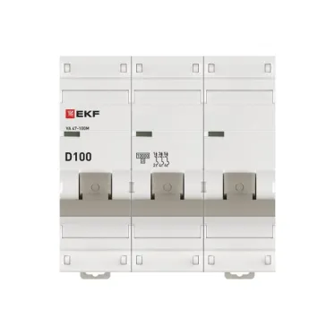 Автоматический выключатель 3P 100А (D) 10kA ВА 47-100M c электромагнитным расцепителем PROxima