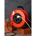 Удлинитель на катушке Атлант 2.0 4 гнезда 50м без заземления ПВС 2x0.75 6А/1.3кВт PROxima