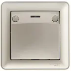 W59 Выключатель карточный одноклавишный скрытый с индикацией шампань