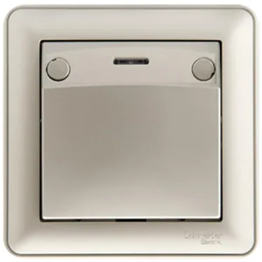 W59 Выключатель карточный одноклавишный скрытый с индикацией шампань