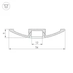 Профиль ARH-FLAT-2000 ANOD (ARL, Алюминий)