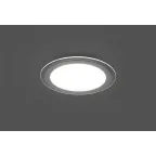 Светильник светодиодный ДВО-18w 4000K 1120Лм со стеклом белый