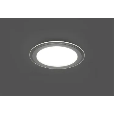 Светильник светодиодный ДВО-18w 4000K 1120Лм со стеклом белый