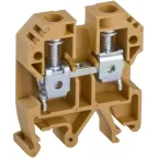 Клемма винтовая КВИ-10мм2 желтая