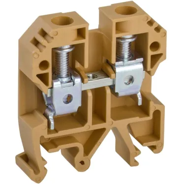 Клемма винтовая КВИ-10мм2 желтая