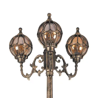 Светильник НТУ-3х60w столб Е27 IP44 черное золото