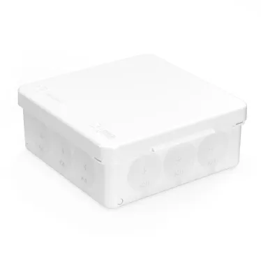 Коробка распределительная 60-0303-9003 для прямого монтажа двухкомпонентная безгалогенная (HF) белая 100х100х40 (90шт/кор)