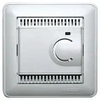 Термостат теплого пола электронный 10A датчик матовый хром