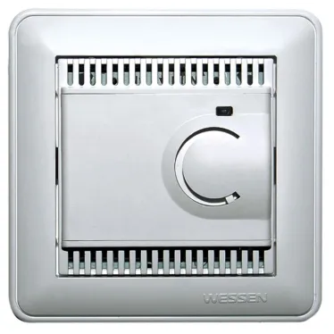 Термостат теплого пола электронный 10A датчик матовый хром