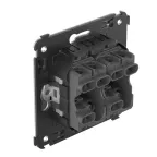 Avanti Выключатель двухклавишный в стену, Черный квадрат