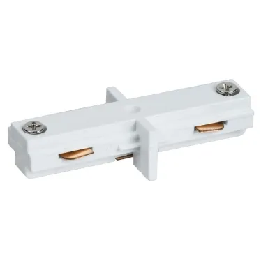 Соединитель прямой внутренний для однофазного шинопровода белый IEK