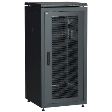 Шкаф сетевой 19дюйм LINEA N 18U 600х800 мм перфорированная передняя дверь черный