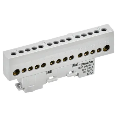 TEKFOR Шина L фаза изолированная на универсальном держателе 8х12-12-Ср IEK