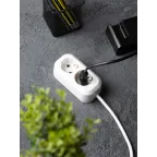 Удлинитель Эксперт 2 гнезда 2 метра 16А/3,0кВт с заземлением ПВС 3х1 EKF