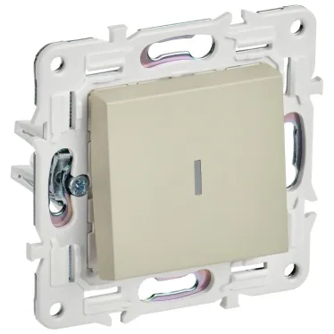 SKANDY Выключатель 1-клавишный с индикацией 10А SK-V07B бежевый IEK