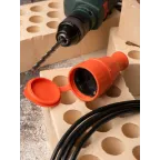 Роз. перенос. с защитной крышкой каучуковая цветная 230В 2P+PE 16A IP44 DIY