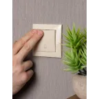 Валенсия кнопка звонка 10А кремовая