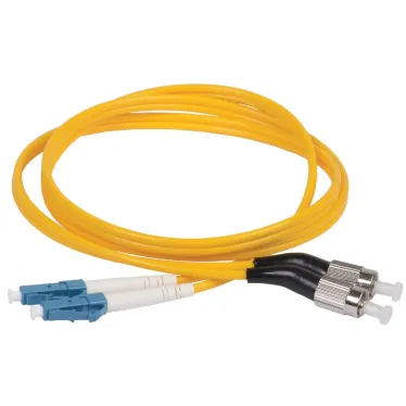Патч-корд оптический переходной (шнур коммутационный) для одномодового кабеля (SM) 9/125 (OS2) FC/UPC-LC/UPC двойного исполнения (Duplex) LSZH 1м