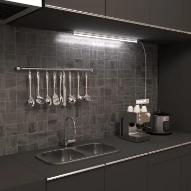 Светильник линейный светодиодный ДБО 12 Вт 1070 лм 6500К AC 220В IP20 865х22х36мм крепления провода и коннекторы входят в комплект TL Black Gauss