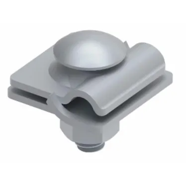 Соединитель с пластиной для крепения прутка 6-10 мм на металлоконструкциях и стальных листах до 5 мм. Материал - горячеоцинкованная сталь.