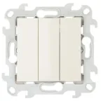 Выключатель трехклавишный, слоновая кость