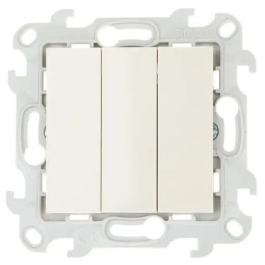 Выключатель трехклавишный, слоновая кость