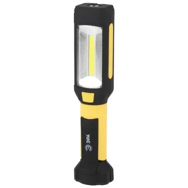 Фонарик на батарейках 3хААА, ударопрочный, крючок, складная подставка, магнитный, покрытие soft touch RB-801 Практик