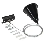 LIGHTING Комплект подвеса для шинопровода с тросом 1,5м черный IEK