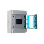 Щит распределительный навесной 4 модуля ЩРн-п-4 пластиковый Mistral65 серая прозрачная дверь без клемм IP65 (65P04X12)