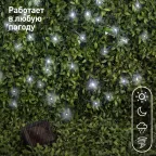 Садовая гирлянда ERASF22-29 Бахрома на солнечной батарее холодный свет 3.8*0.5 м