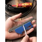 Шина нулевая N 63.20 (DIN изолятор) никель