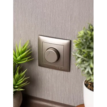 Валенсия лицевая панель светорегулятора 600W 220В кашемир