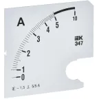 Шкала сменная для амперметра Э47 5/5А класс точности 1,5 96х96мм