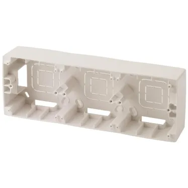 Коробка накладного монтажа 3 поста, Эра12, слоновая кость (5/50/400) 12-6103-02