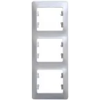 GLOSSA Рамка 3 поста вертикальная перламутр