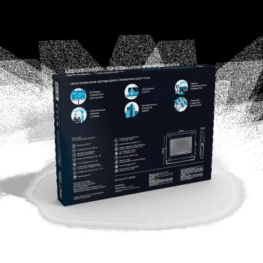 Прожектор светодиодный ДО 200 Вт 24000 лм 6500К AC 220В IP65 290х32х400мм матрированное закаленное стекло Qplus Gauss