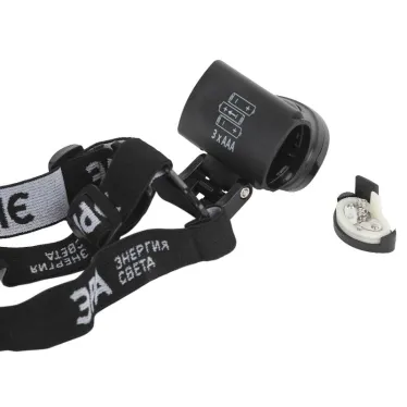 Фонарь налобный светодиодный на батарейках мощный яркий 3 режима черный, GB-601