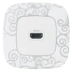 Valena ALLURE Рамка 1 пост Нарцисс хром универсальная