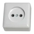 ХИТ Розетка наружная изоляционная пластина белый