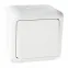 Quteo Переключатель одноклавишный наружный IP44 белый 10А