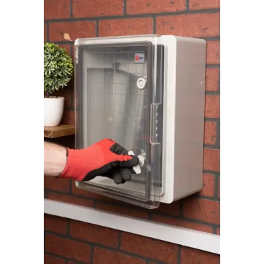 Бокс пластиковый с монтажной платой прозр. дверь 400х300х170 мм IP65 PROxima