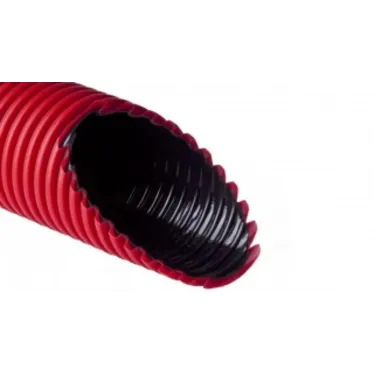 Труба гибкая двустенная ПНД/ПВД 90мм красная (50м)