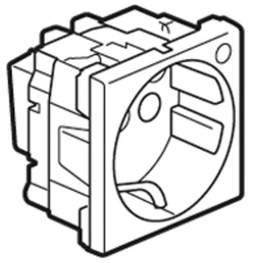 Mosaic Розетка 2К+З немецкий стандарт с индикатором